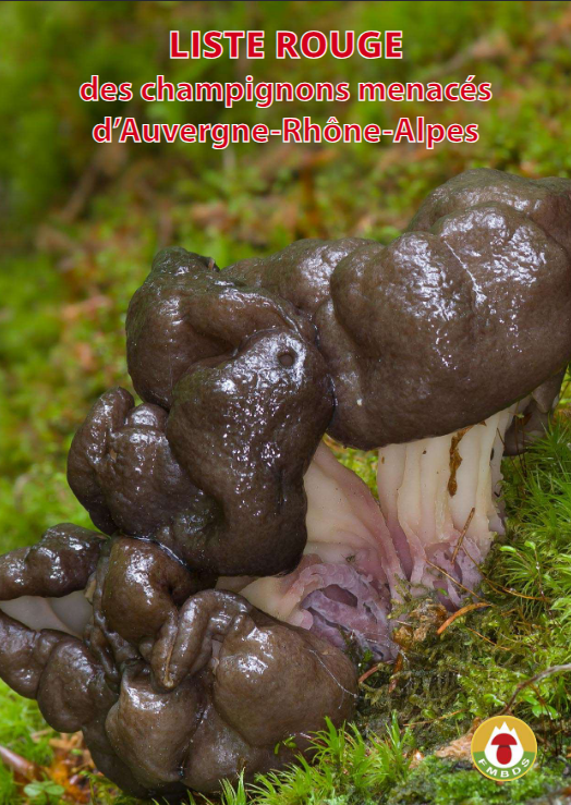 Couverture du livre ATLAS de la Liste Rouge des champignons menacés d’Auvergne Rhône Alpes